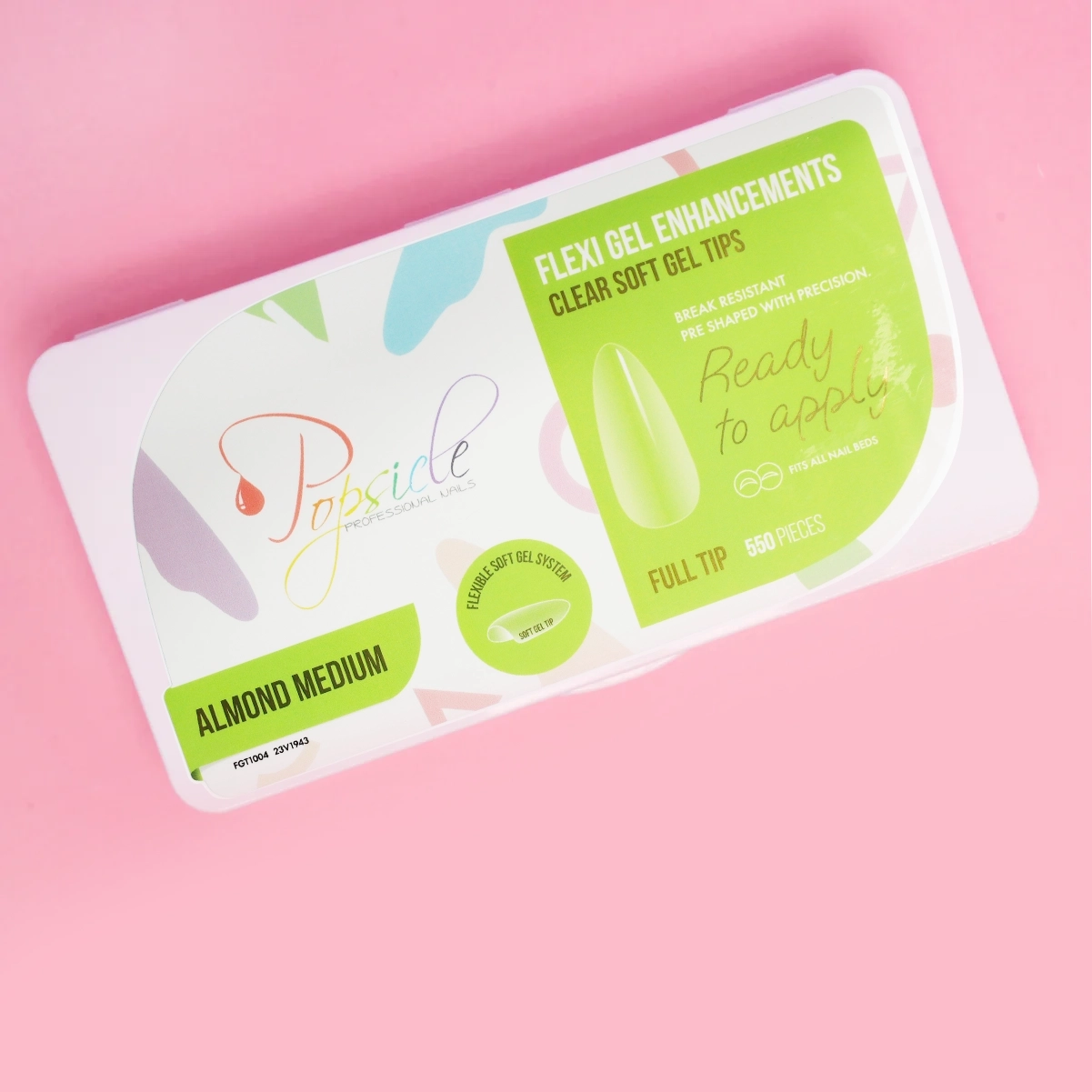 Almond Medium Full Cover Flexi Gel Soft Gel Tips