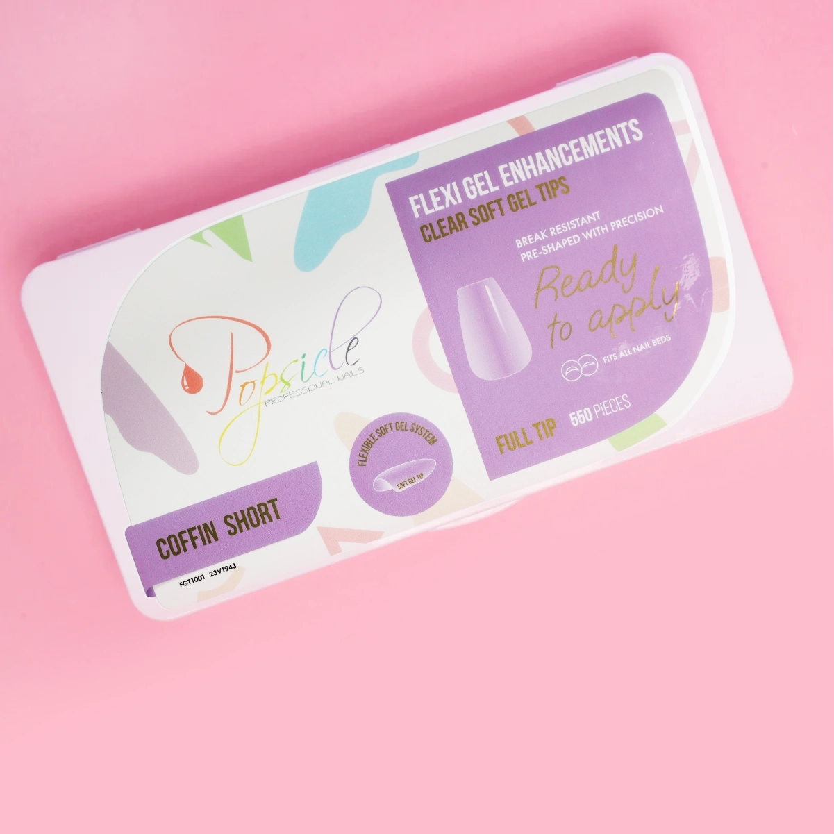 Coffin Short Full Cover Flexi Gel Soft Gel Tips