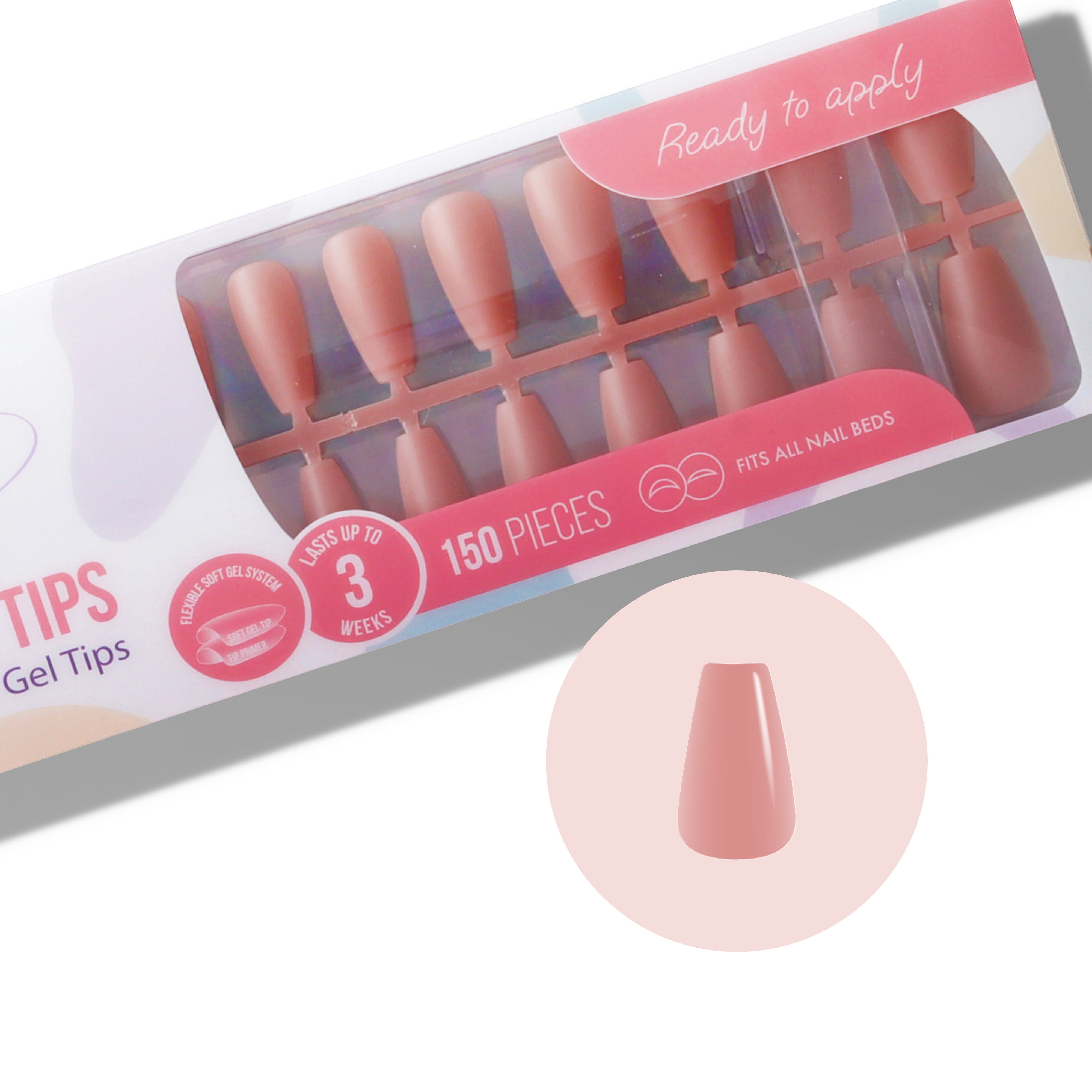 Light Brown Coffin Medium Flexi Soft Gel