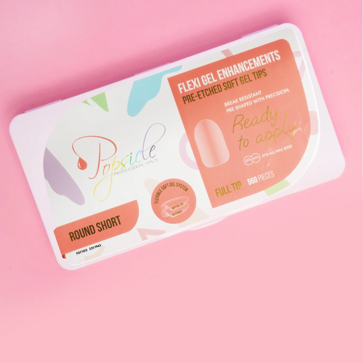 Round Square Short Pre-Etched Full Cover Flexi Gel Soft Gel Tips