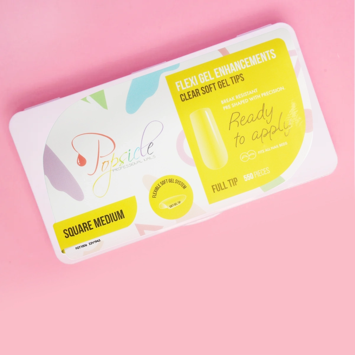 Square Medium Full Cover Flexi Gel Soft Gel Tips