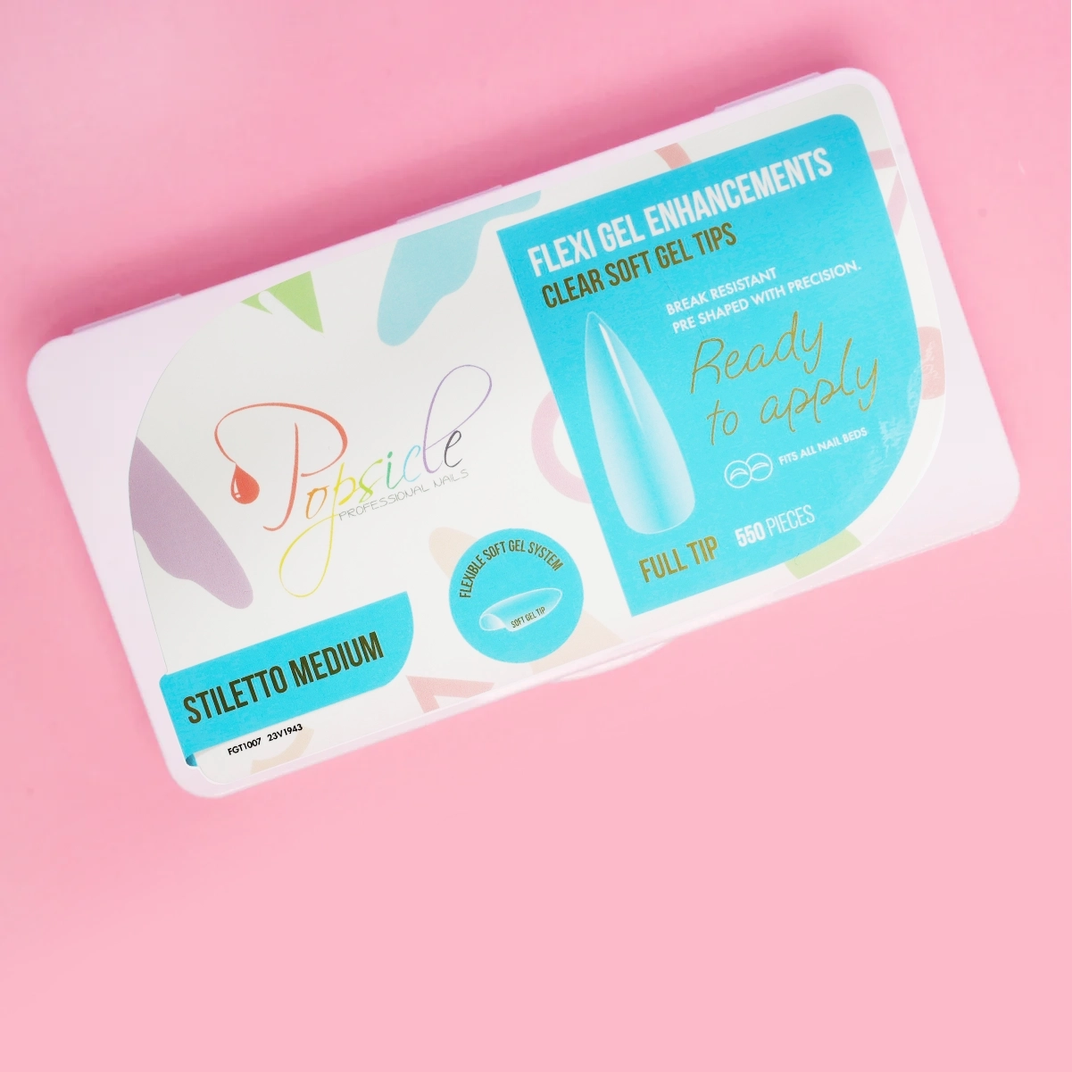 Stiletto Medium Full Cover Flexi Gel Soft Gel Tips